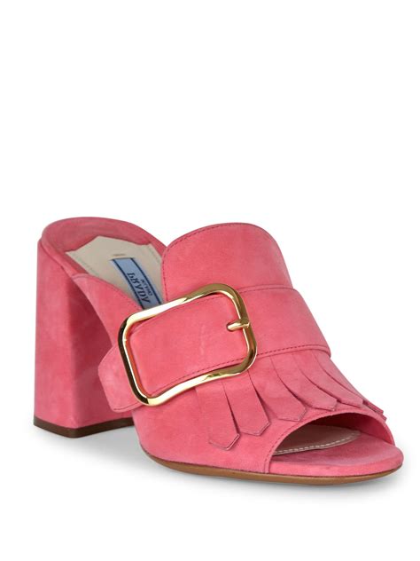 prada mules pink|bedroom mules for women.